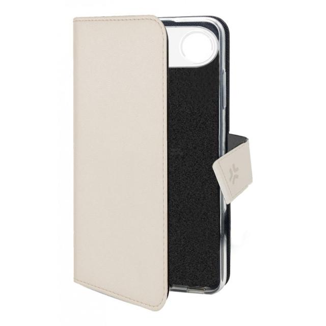 Celly - WALLY funda para teléfono móvil 16,5 cm (6.5") Funda cartera Arena