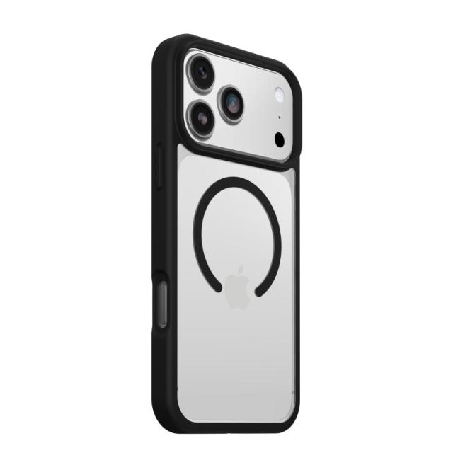 OtterBox - React MagSafe Series para Apple iPhone 17 Pro Max, negro Crystal, transparente/negro