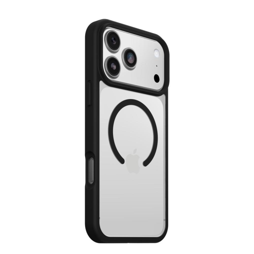 OtterBox - React MagSafe Series para Apple iPhone 17 Pro Max, negro Crystal, transparente/negro