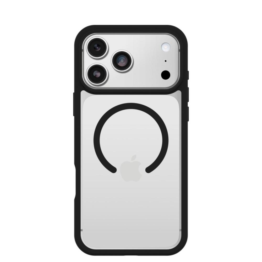 OtterBox - React MagSafe Series para Apple iPhone 17 Pro Max, negro Crystal, transparente/negro