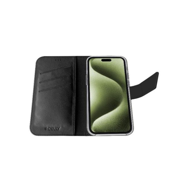 Celly - WALLYMAG funda para teléfono móvil 16 cm (6.3") Funda cartera Negro - WALLYMAG1150BK