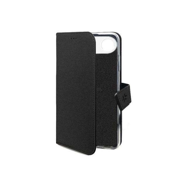 Celly - WALLYMAG funda para teléfono móvil 16,5 cm (6.5") Funda cartera Negro