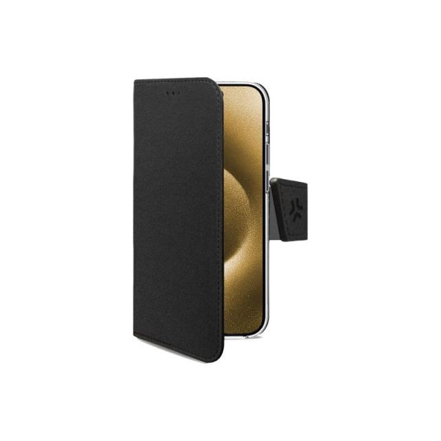 Celly - WALLYMAG funda para teléfono móvil 16,5 cm (6.5") Funda cartera Negro