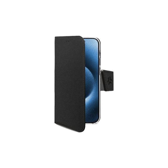 Celly - WALLYMAG funda para teléfono móvil 17,5 cm (6.9") Funda cartera Negro