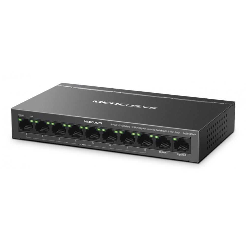 Mercusys - MS110CMP switch Fast Ethernet (10/100) Energía sobre Ethernet (PoE) Negro