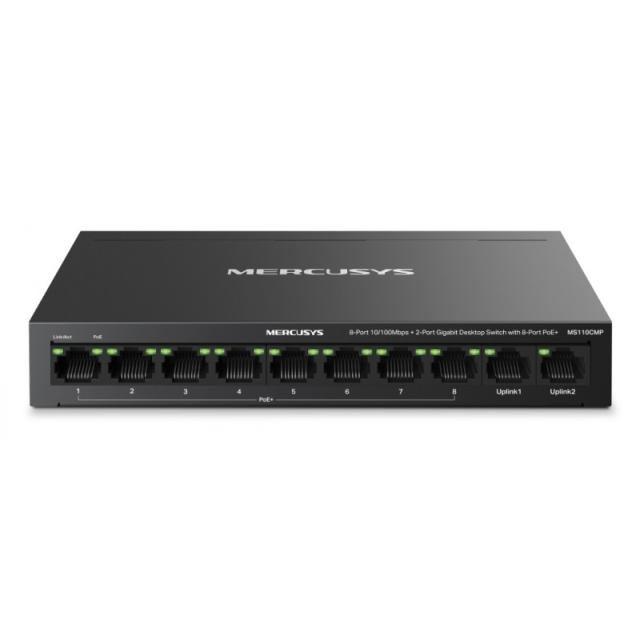 Mercusys - MS110CMP switch Fast Ethernet (10/100) Energía sobre Ethernet (PoE) Negro
