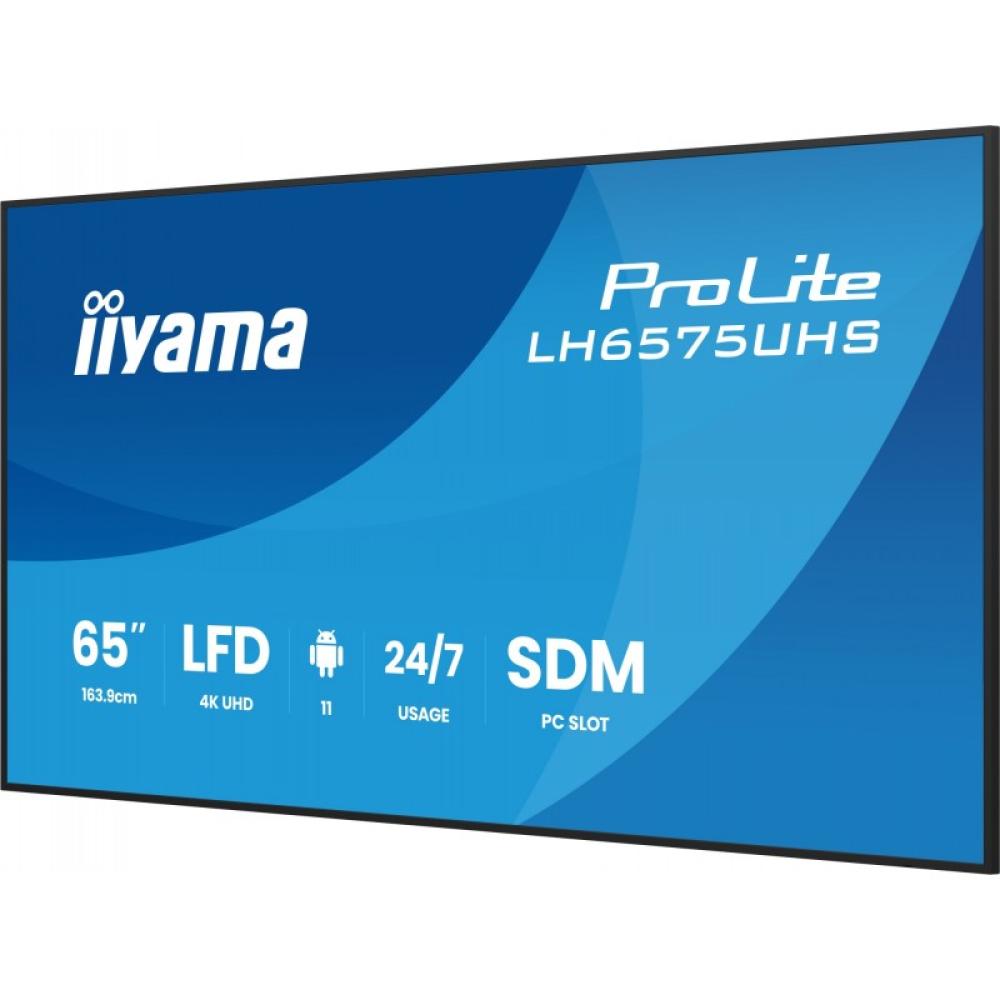 iiyama - LH6575UHS-B2AG pantalla de señalización Pantalla plana para señalización digital 163,8 cm (64.5") LCD Wifi 500 cd / m²