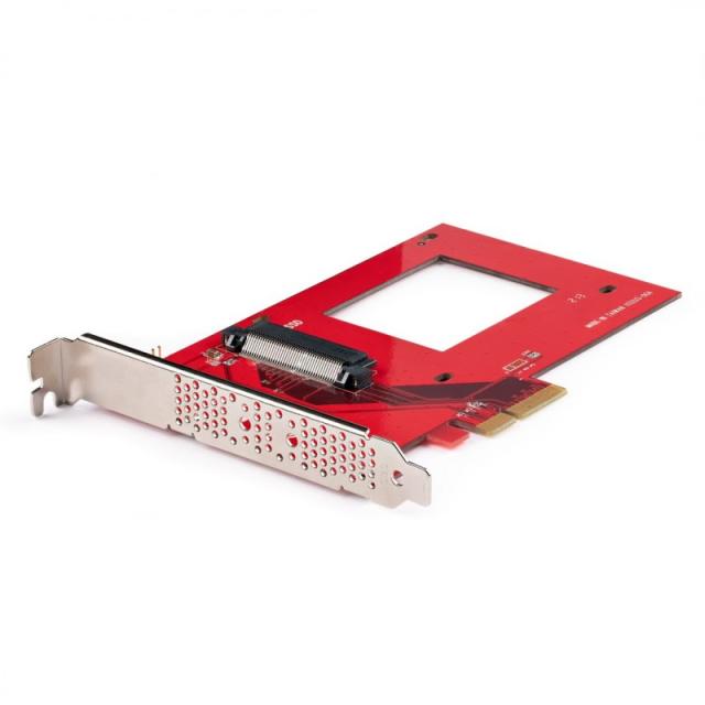 StarTech.com - Tarjeta Adaptador U.3 a PCIe - Adaptador PCIe 4.0 x4 para SSDs U.3 NVMe de 2,5" - Tarjeta de Expansión PCI Expres