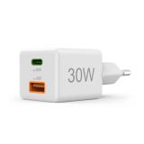 Hama - 00201992 cargador de dispositivo móvil Smartphone Blanco Corriente alterna Carga rápida Interior, Exterior