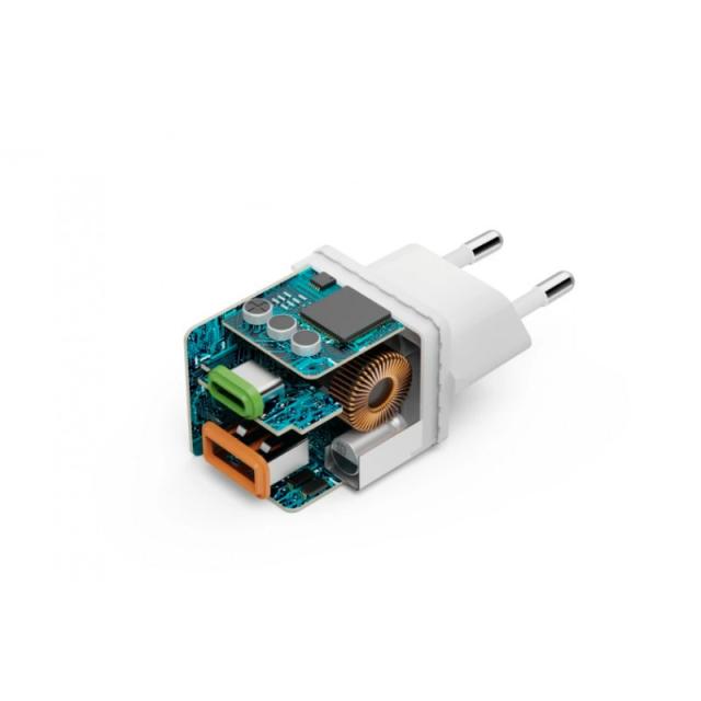 Hama - 00201992 cargador de dispositivo móvil Smartphone Blanco Corriente alterna Carga rápida Interior, Exterior