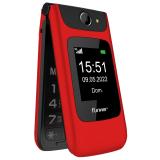 Funker - FUNC200R teléfono móvil 6,1 cm (2.4") 112 g Rojo Teléfono para personas mayores