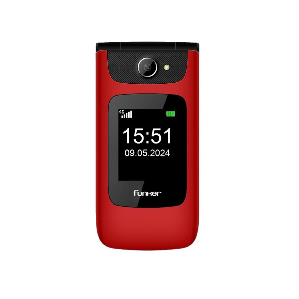 Funker - FUNC200R teléfono móvil 6,1 cm (2.4") 112 g Rojo Teléfono para personas mayores