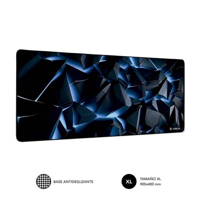 SUBBLIM - Blue Obsidian XL Mouse Pad Alfombrilla de ratón para juegos Azul oscuro
