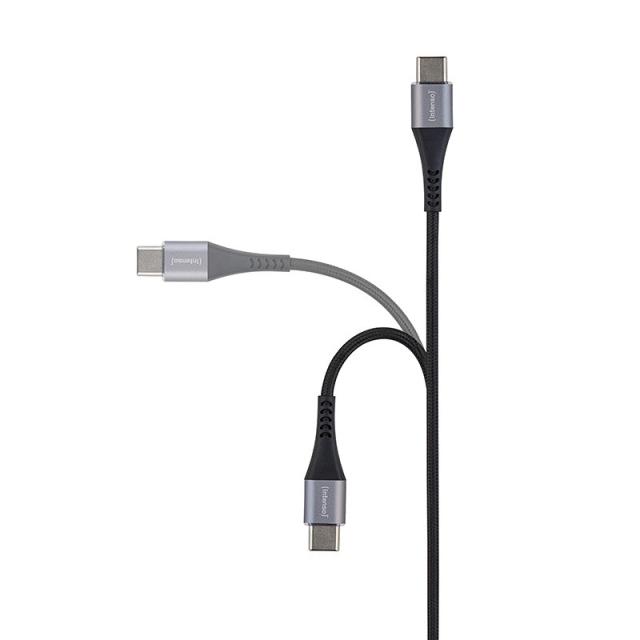 Intenso - Cable de carga/datos USB-C C315C, 1,5 m, carga rápida hasta 60 vatios, negro