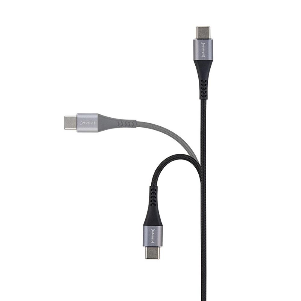 Intenso - Cable de carga/datos USB-C C315C, 1,5 m, carga rápida hasta 60 vatios, negro