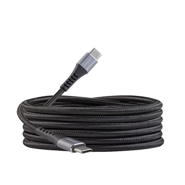 Intenso - Cable de carga/datos USB-C C315C, 1,5 m, carga rápida hasta 60 vatios, negro