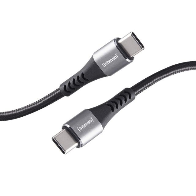Intenso - Cable de carga/datos USB-C C315C, 1,5 m, carga rápida hasta 60 vatios, negro