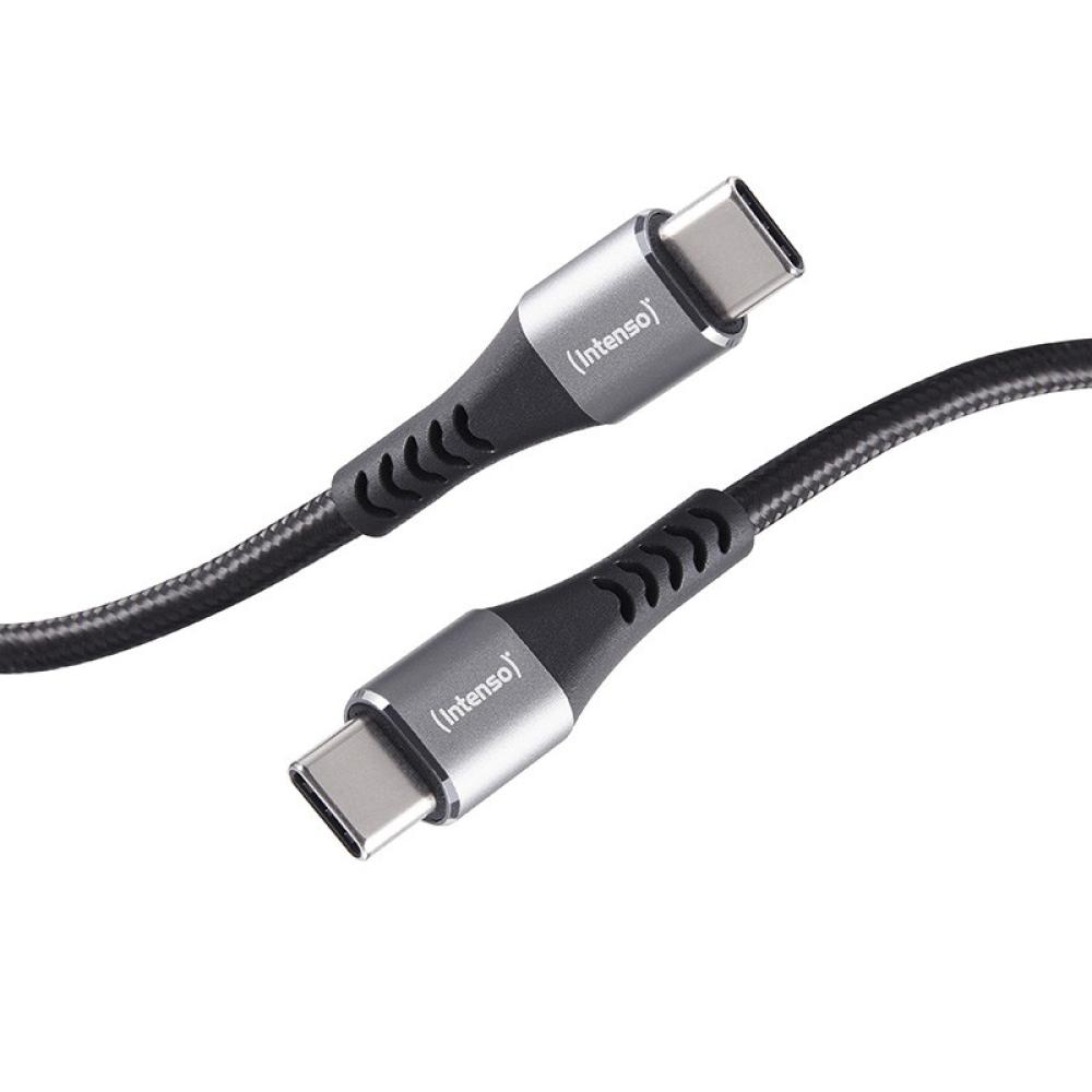 Intenso - Cable de carga/datos USB-C C315C, 1,5 m, carga rápida hasta 60 vatios, negro