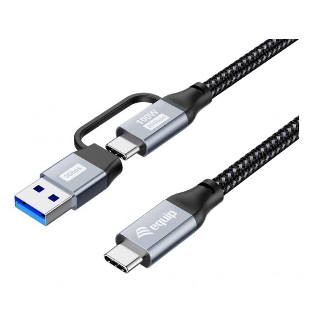 Equip - 128432 cable USB USB 3.2 Gen 2x2 2 m USB A/USB C USB C Negro