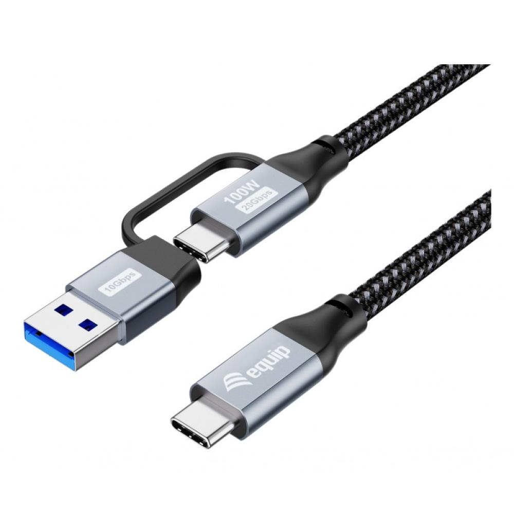 Equip - 128431 cable USB USB 3.2 Gen 2x2 1 m USB A/USB C USB C Negro
