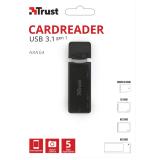 Trust - NANGA lector de tarjeta USB 3.2 Gen 1 (3.1 Gen 1) Type-A Negro