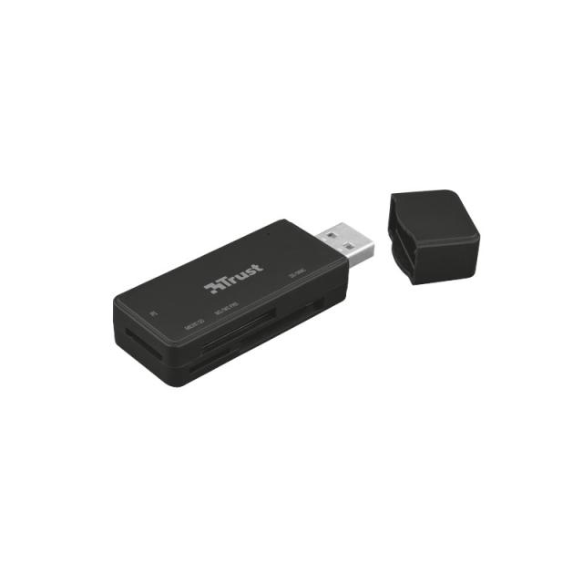 Trust - NANGA lector de tarjeta USB 3.2 Gen 1 (3.1 Gen 1) Type-A Negro