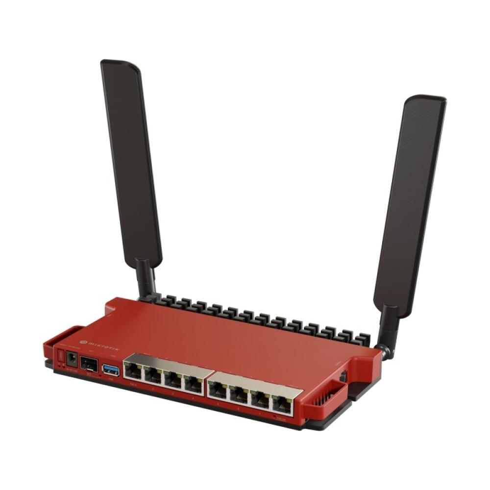 Mikrotik - L009UiGS-2HaxD-IN router inalámbrico Gigabit Ethernet Banda única (2,4 GHz) Rojo