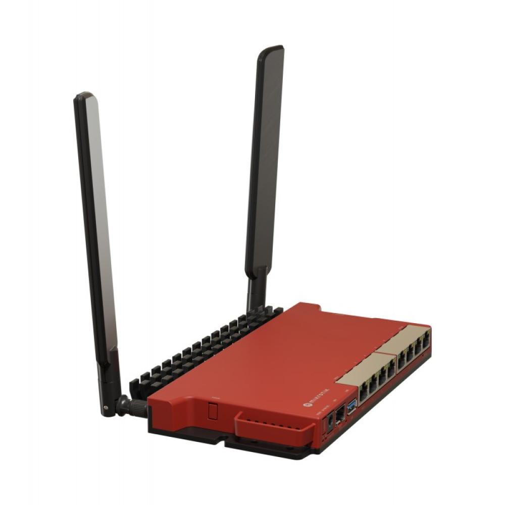 Mikrotik - L009UiGS-2HaxD-IN router inalámbrico Gigabit Ethernet Banda única (2,4 GHz) Rojo