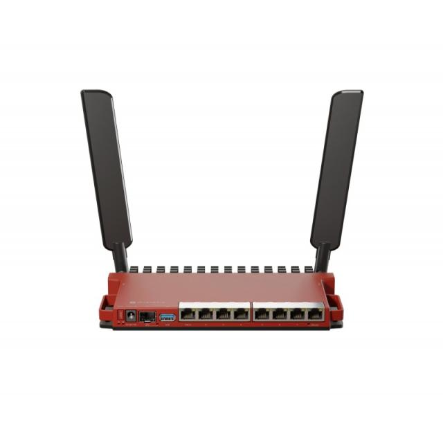 Mikrotik - L009UiGS-2HaxD-IN router inalámbrico Gigabit Ethernet Banda única (2,4 GHz) Rojo