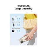 Ugreen - 25208 batería externa 10000 mAh Cargador inalámbrico Beige