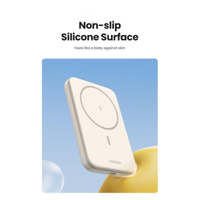 Ugreen - 25208 batería externa 10000 mAh Cargador inalámbrico Beige