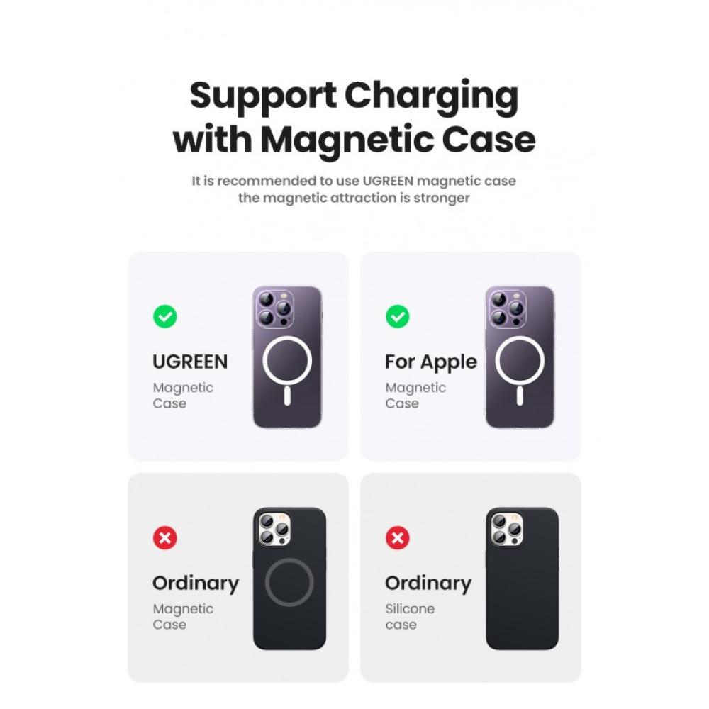 Ugreen - 25208 batería externa 10000 mAh Cargador inalámbrico Beige