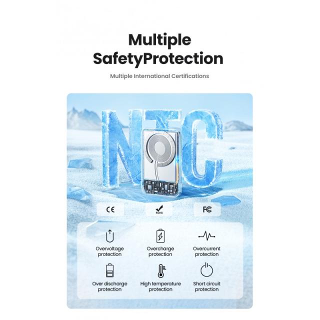 Ugreen - 25208 batería externa 10000 mAh Cargador inalámbrico Beige