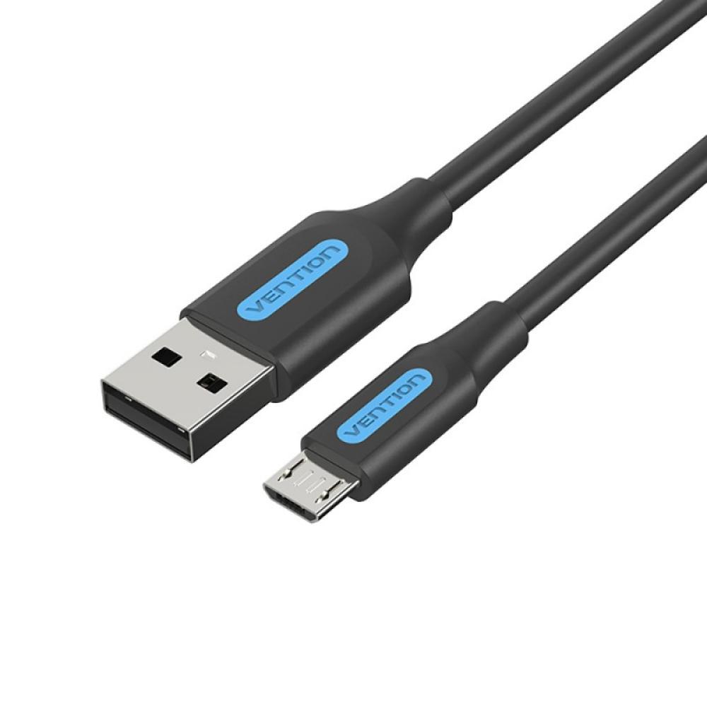 Vention - Cable USB 2.0 3A COLBD/ USB Macho - MicroUSB Macho/ 50cm/ Negro