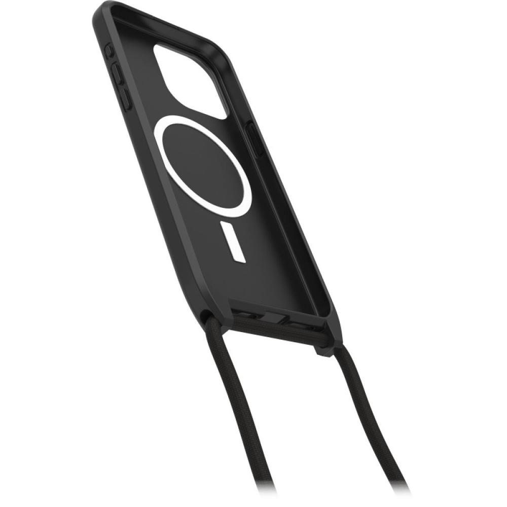 OtterBox - React Series Necklace MagSafe para iPhone 15 Pro Max with Strap, Black