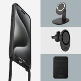 OtterBox - React Series Necklace MagSafe para iPhone 15 Pro Max with Strap, Black