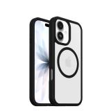 OtterBox - React MagSafe Series para Apple iPhone 17, negro Crystal, transparente/negro