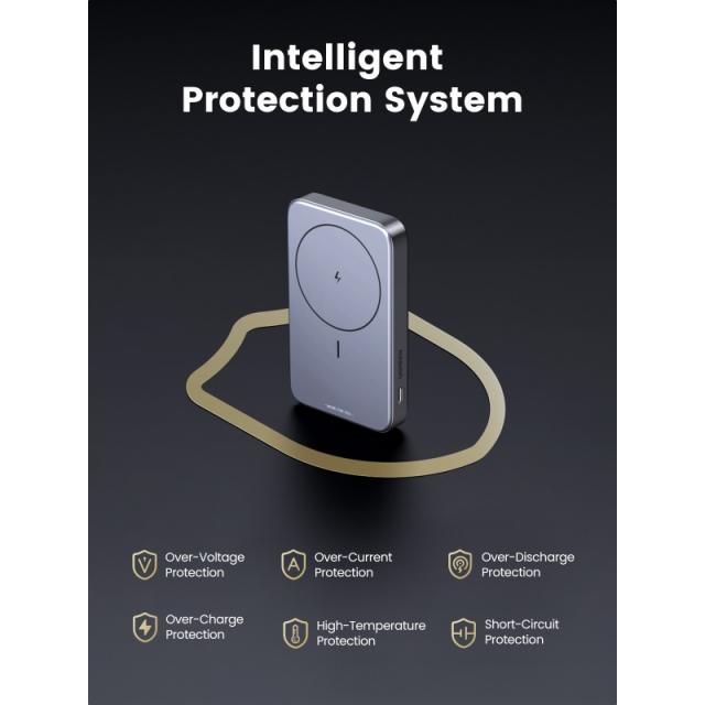 Ugreen - 10000mAh Mini Powerbank Wireless 20W with MagSafe grey