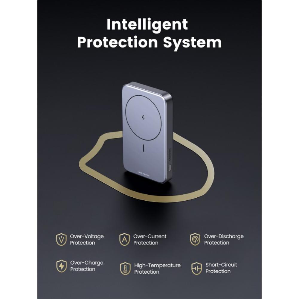 Ugreen - 10000mAh Mini Powerbank Wireless 20W with MagSafe grey