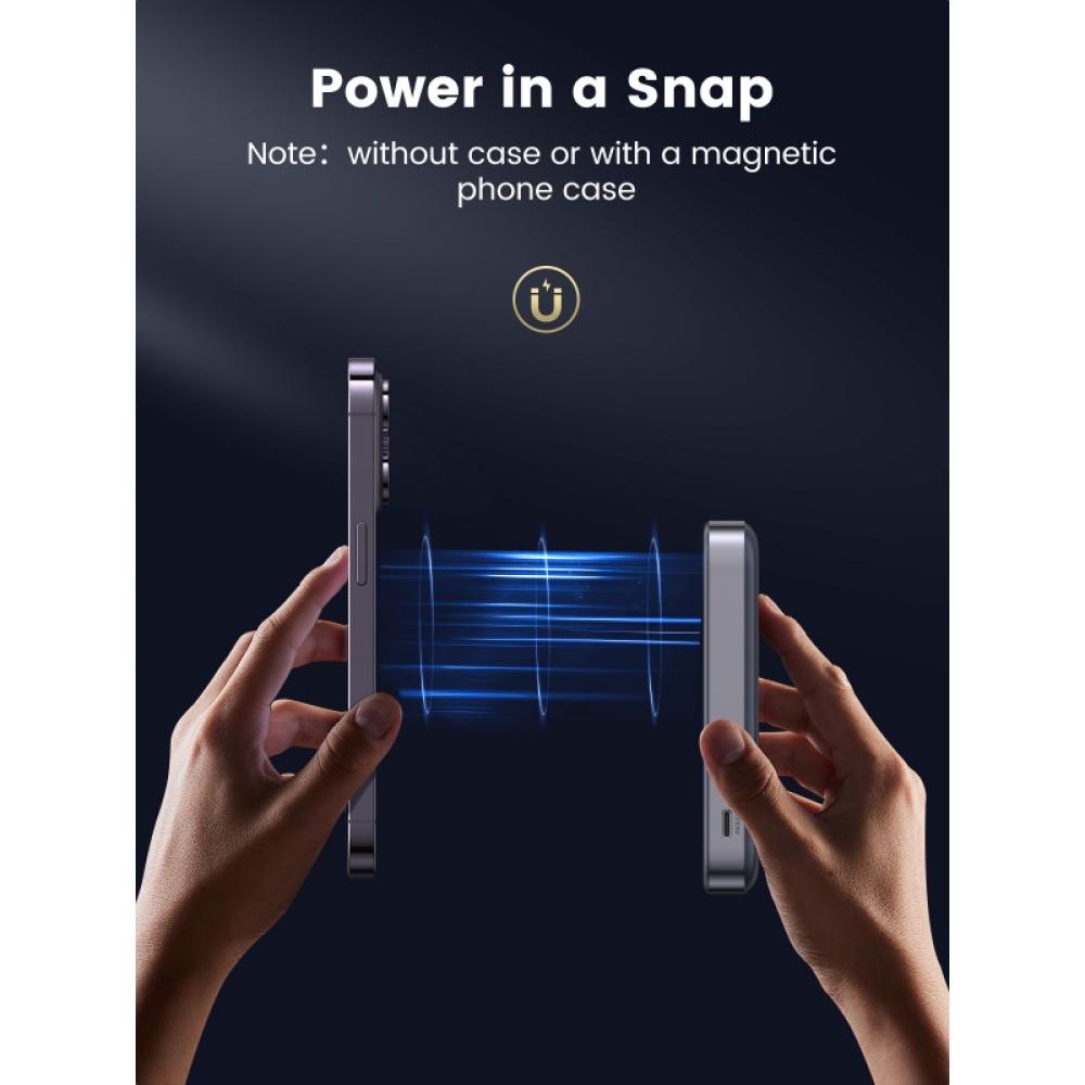 Ugreen - 10000mAh Mini Powerbank Wireless 20W with MagSafe grey