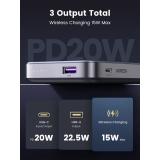 Ugreen - 10000mAh Mini Powerbank Wireless 20W with MagSafe grey