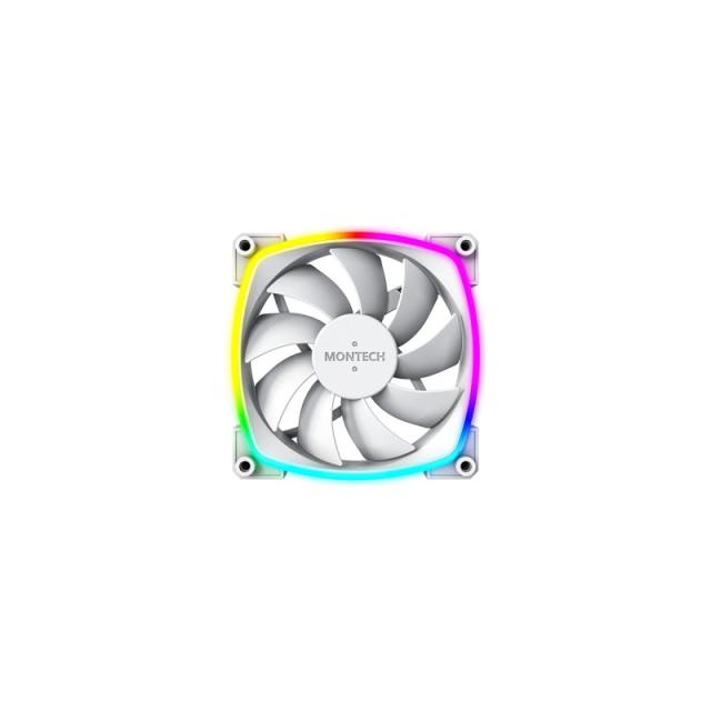 Montech - AX120 PWM Carcasa del ordenador Ventilador 12 cm Blanco 3 pieza(s)