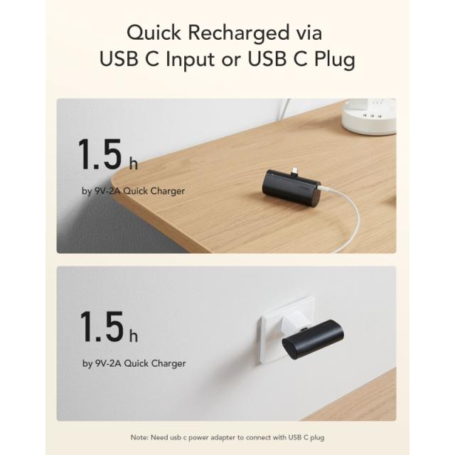 VEGER - PlugOn-L VG-W0556 PowerBank 5000mah PD20W Type-C connector built-in