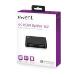 Ewent - EW3720 divisor de video HDMI 2x HDMI