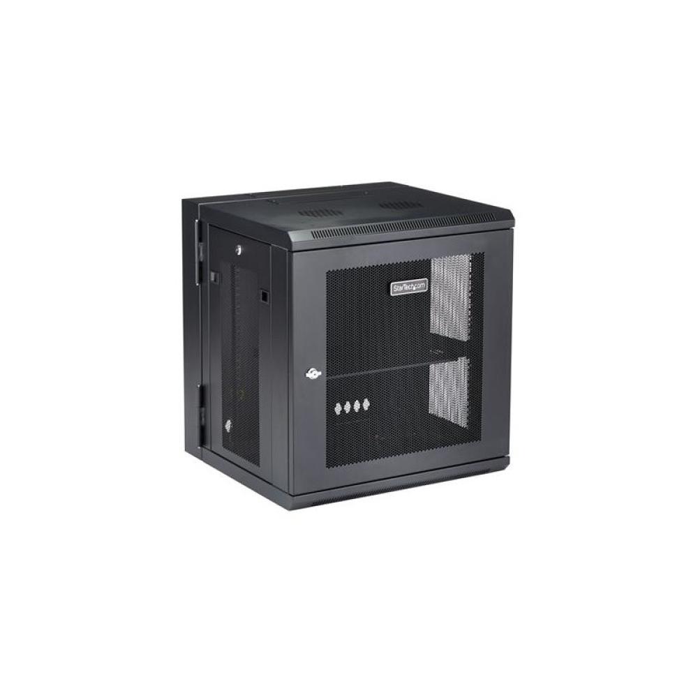 StarTech.com - Armario Rack de Pared para Servidores 12U 19" 4 Columnas y Estante 1U - Rack de Servidores de Montaje - RK12WALHM