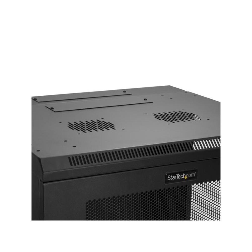 StarTech.com - Armario Rack de Pared para Servidores 12U 19" 4 Columnas y Estante 1U - Rack de Servidores de Montaje - RK12WALHM
