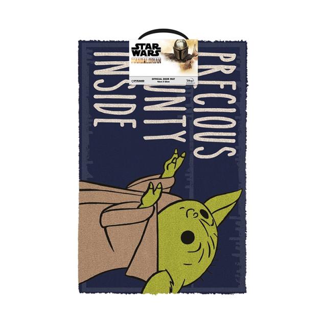 PYRAMID - The Mandalorian Felpudo decorativo Rectangular Beige, Azul, Verde, Gris