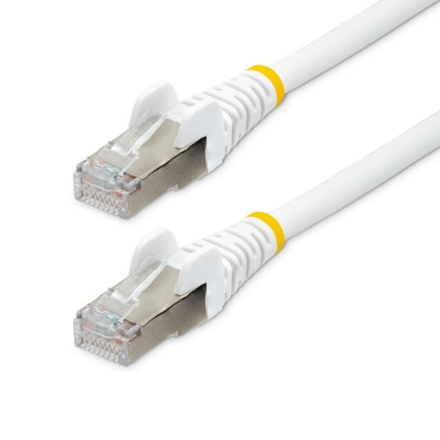 StarTech.com - Cable de 3m de Red Ethernet CAT6a - Blanco - Low Smoke Zero Halogen (LSZH) - 10GbE - 500MHz - PoE++ de 100W - Sna