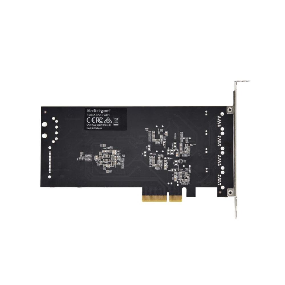 StarTech.com - Tarjeta PCI Express de 4 Puertos USB-A - Tarjeta PCIe USB 3.2 de 5Gbps - 4 Controladores USB Independientes - Hub
