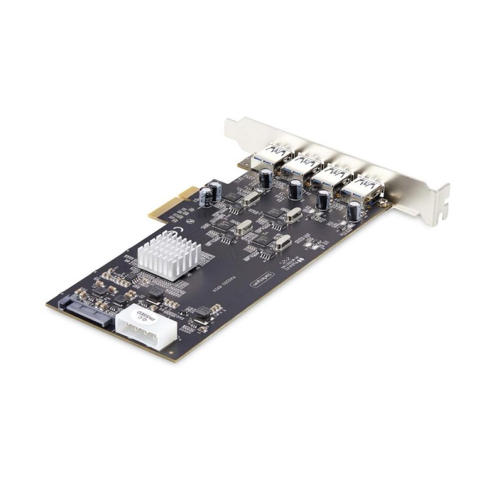 StarTech.com - Tarjeta PCI Express de 4 Puertos USB-A - Tarjeta PCIe USB 3.2 de 5Gbps - 4 Controladores USB Independientes - Hub
